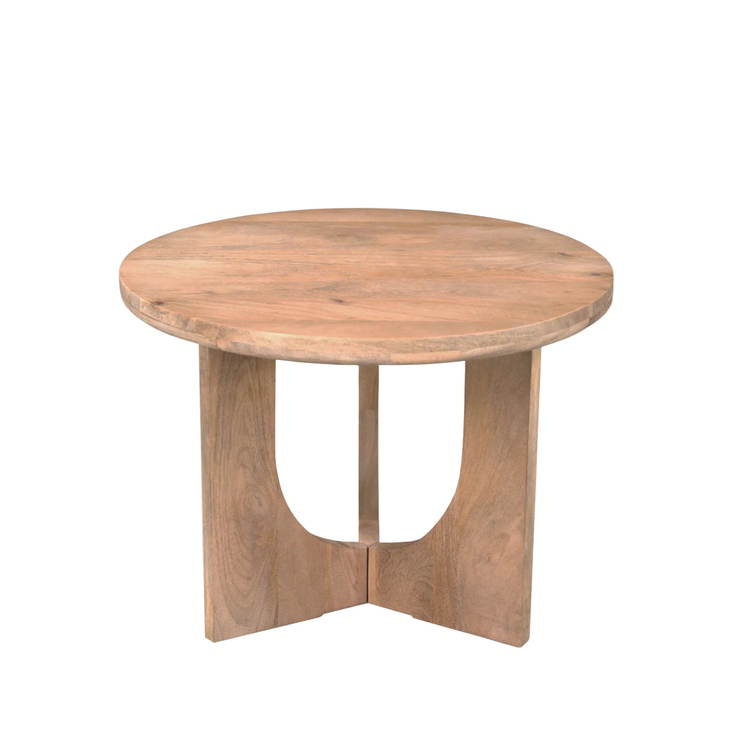 Salontafel Guus van Starfurn met rond blad van naturel mangohout, doorsnede 60 cm