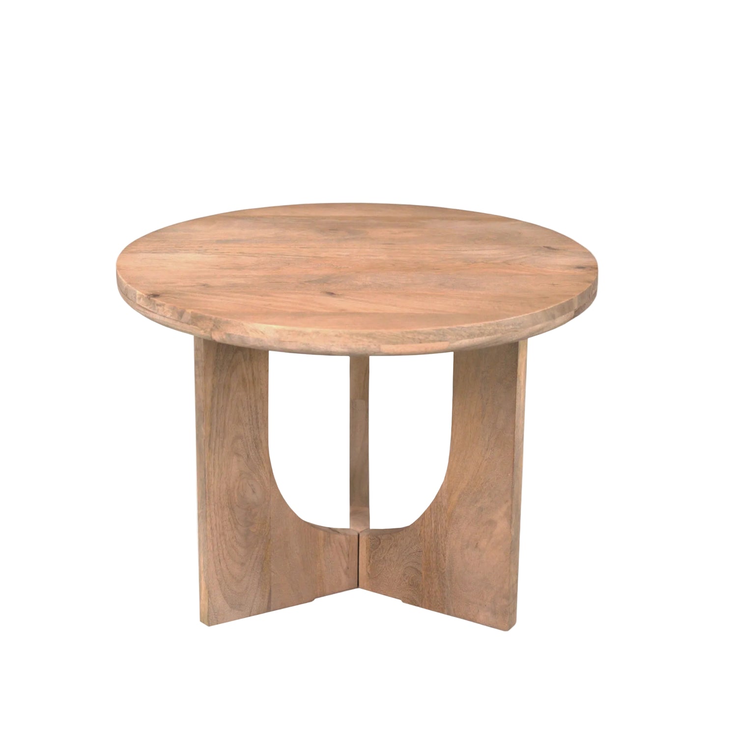 Salontafel Guus van Starfurn met rond blad van naturel mangohout, doorsnede 60 cm