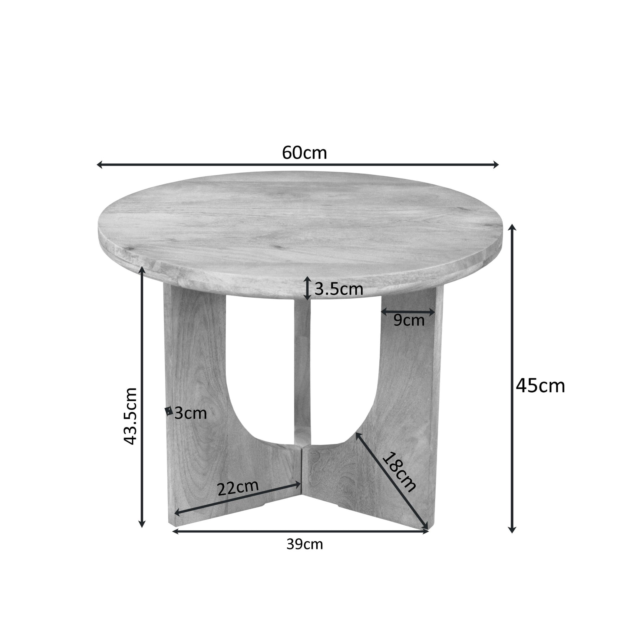 Salontafel Guus van Starfurn in naturel mangohout, mat afgewerkt blad in detail
