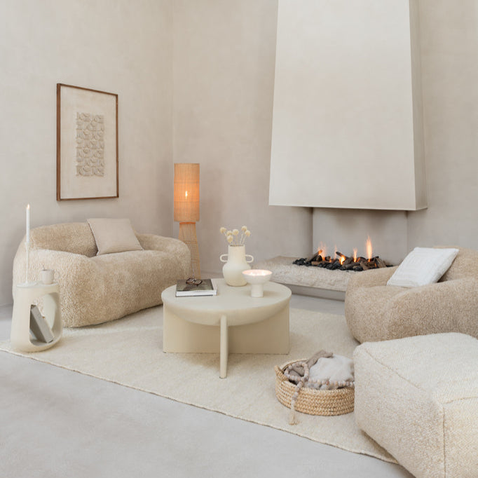 Salontafel Halfy Mangohout Wit - Salontafel - J-Line - livinglovely.nl