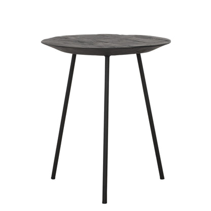 Salontafel Jupiter zwart teakhout Ø40cm DTP Home