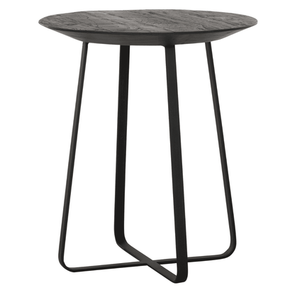 Salontafel Neptunes zwart teakhout Ø40cm DTP Home