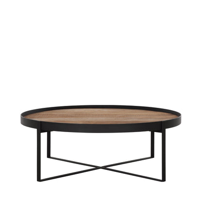Salontafel Pluto naturel teakhout Ø100cm DTP Home