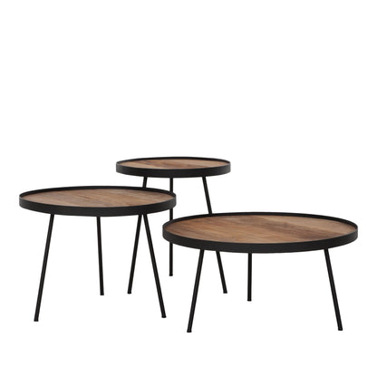 Saturnus salontafel naturel teakhout vooraanzicht DTP Home