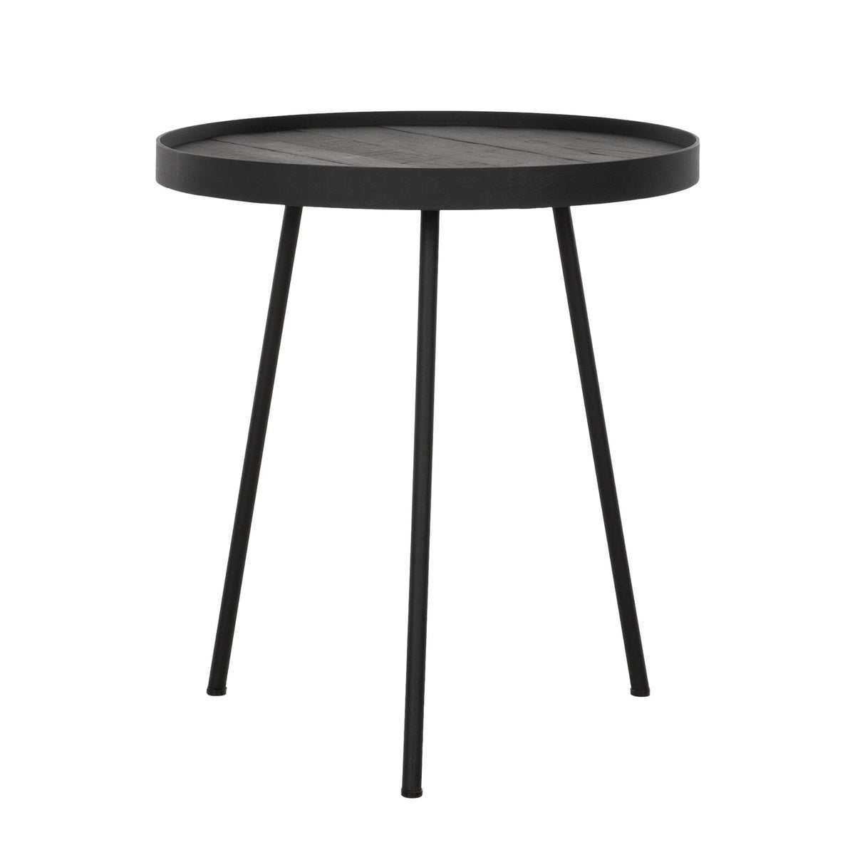 Salontafel Saturnus zwart teakhout Ø40cm DTP Home