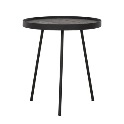 Salontafel Saturnus zwart teakhout Ø40cm DTP Home