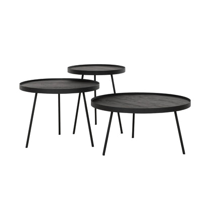Saturnus salontafel zwart teakhout blad detail DTP Home