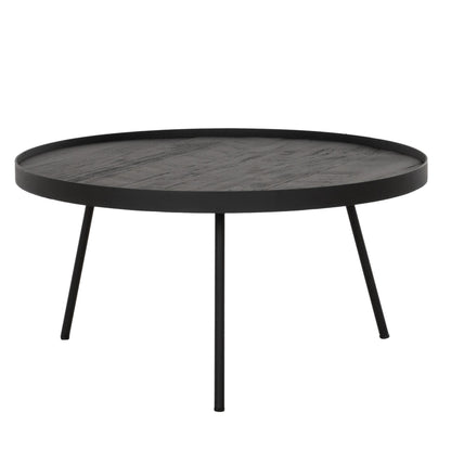 Salontafel Saturnus zwart teakhout Ø60cm DTP Home