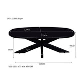 Afmetingen Salontafel Jesper 120cm: L120cm x B75cm x H40cm
