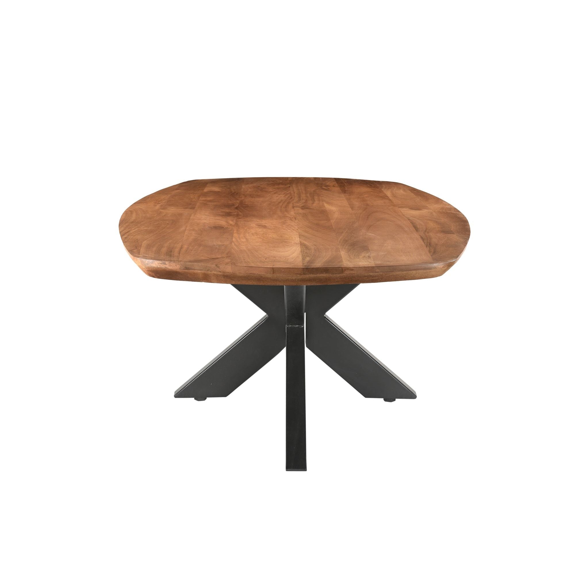 Salontafel Jesper Pecan 120cm van de kopse kant gezien