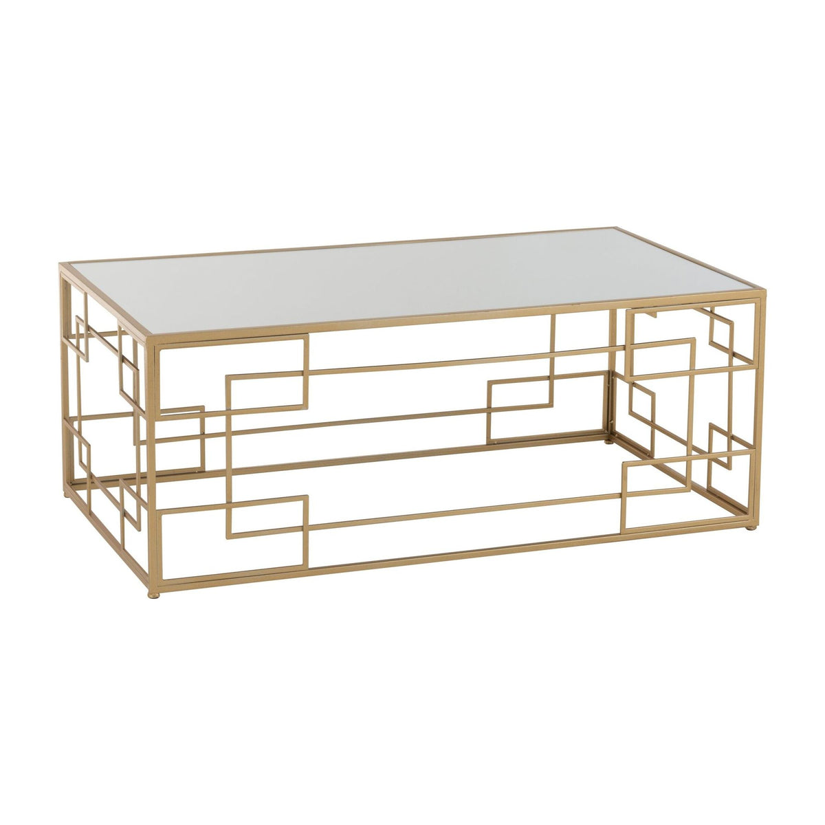 Salontafel Lines Metaal/Glas Goud J-Line