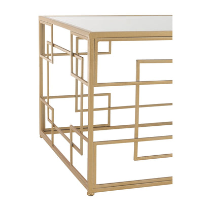 Salontafel Lines Metaal/Glas Goud J-Line