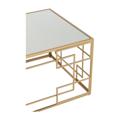 Salontafel Lines Metaal/Glas Goud J-Line
