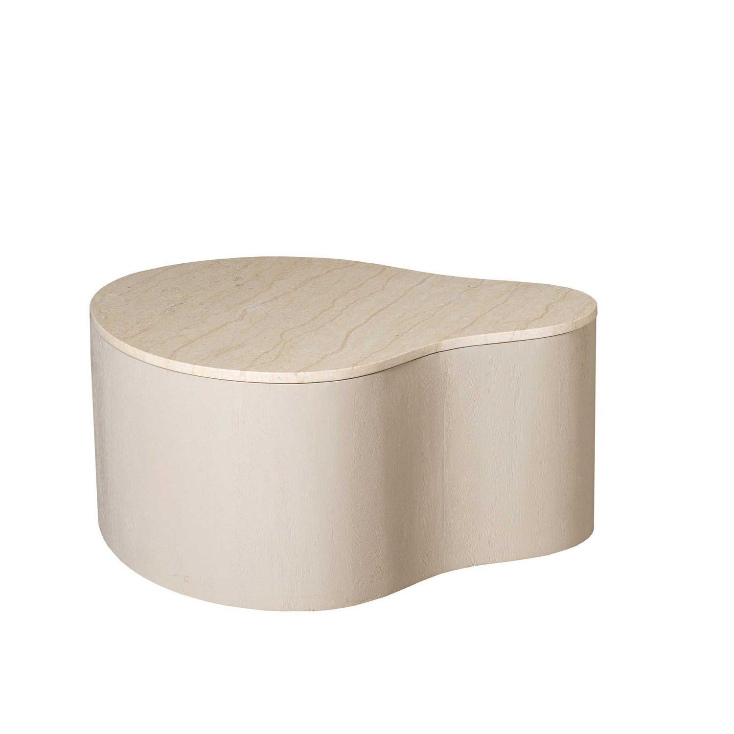 Salontafel Lovi van Starfurn van bovenaf met de volledige ronde vorm van het blad in beeld