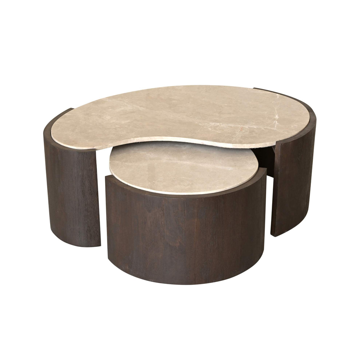 Set van Lume tafels van Starfurn schuin van opzij