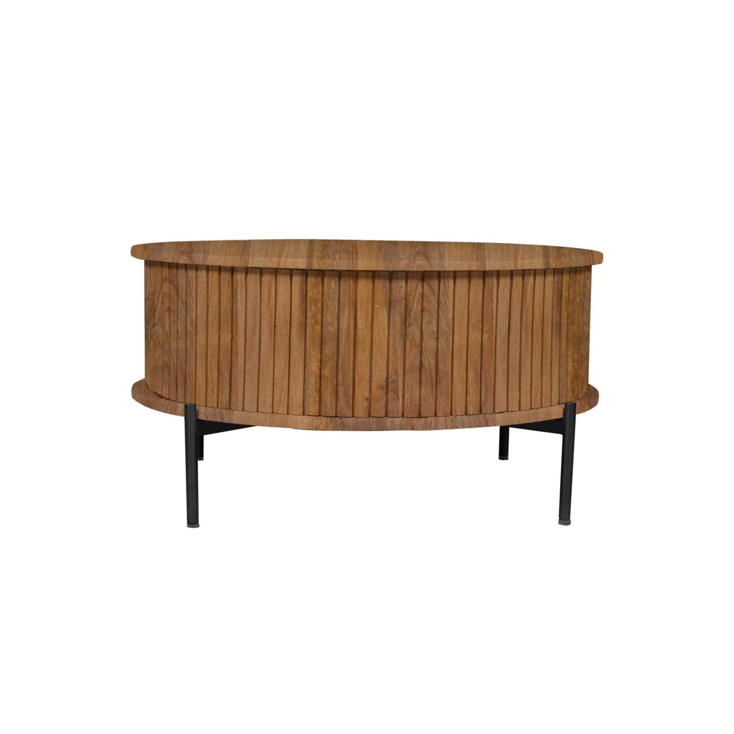 Ronde salontafel Madison 80cm van Starfurn sfeerbeeld van de ronde salontafel in een woonkamer