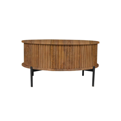 Ronde salontafel Madison 80cm van Starfurn sfeerbeeld van de ronde salontafel in een woonkamer