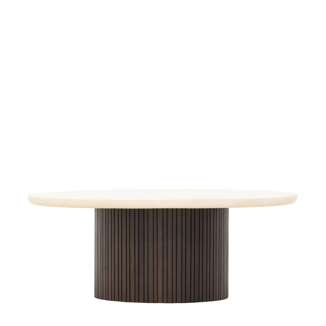 Salontafel Maroon rond van bovenaf gezien met mortex oppervlak