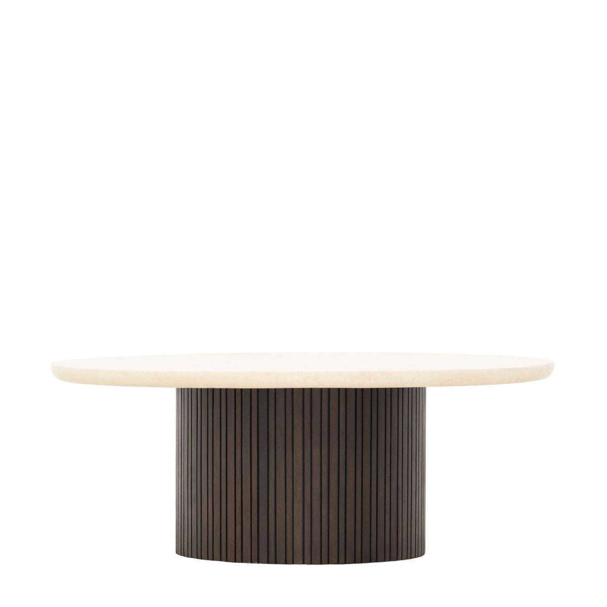 Salontafel Maroon rond van bovenaf gezien met mortex oppervlak