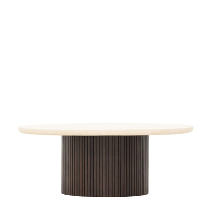 Salontafel Maroon rond van bovenaf gezien met mortex oppervlak