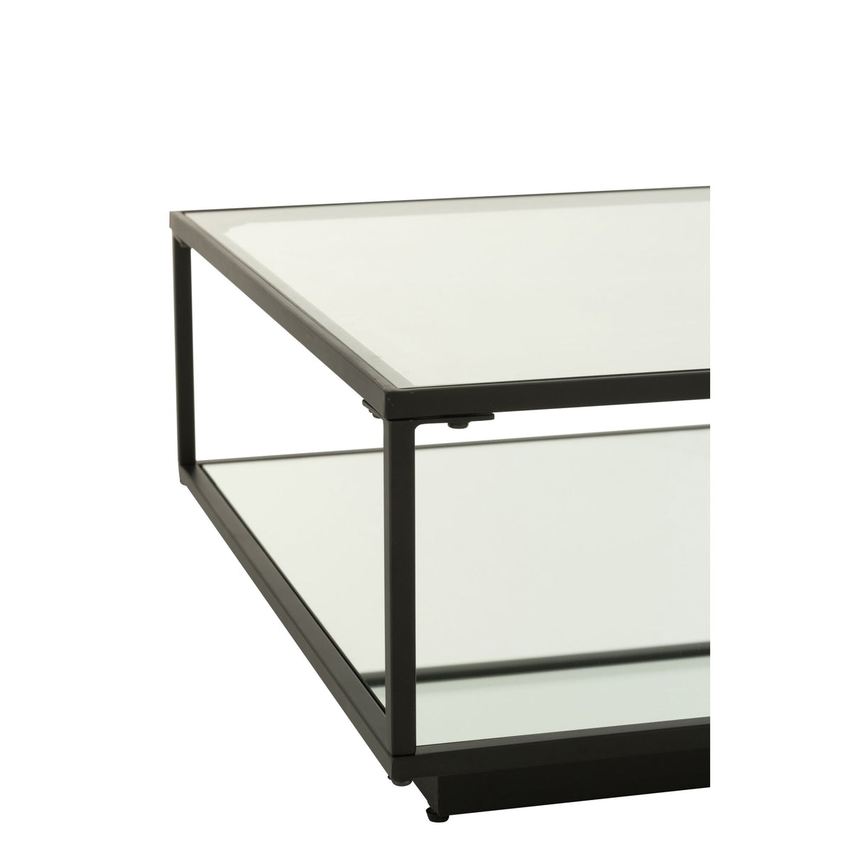 Salontafel Metaal/Glas Zwart J-Line