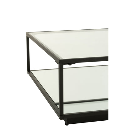 Salontafel Metaal/Glas Zwart J-Line