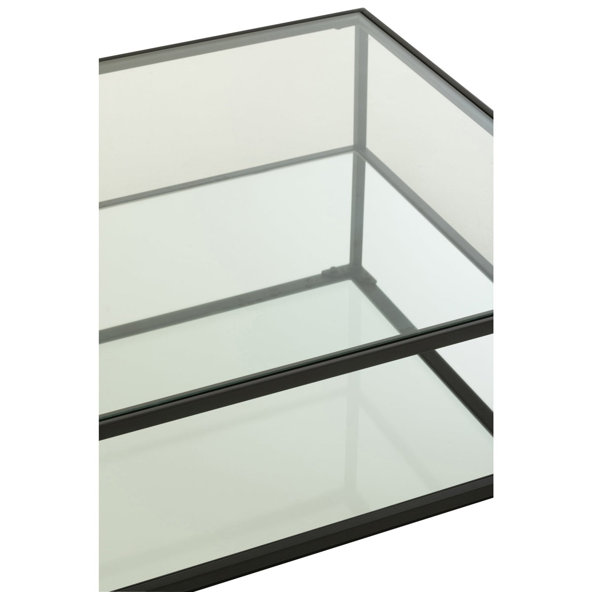 Salontafel Metaal/Glas Zwart J-Line