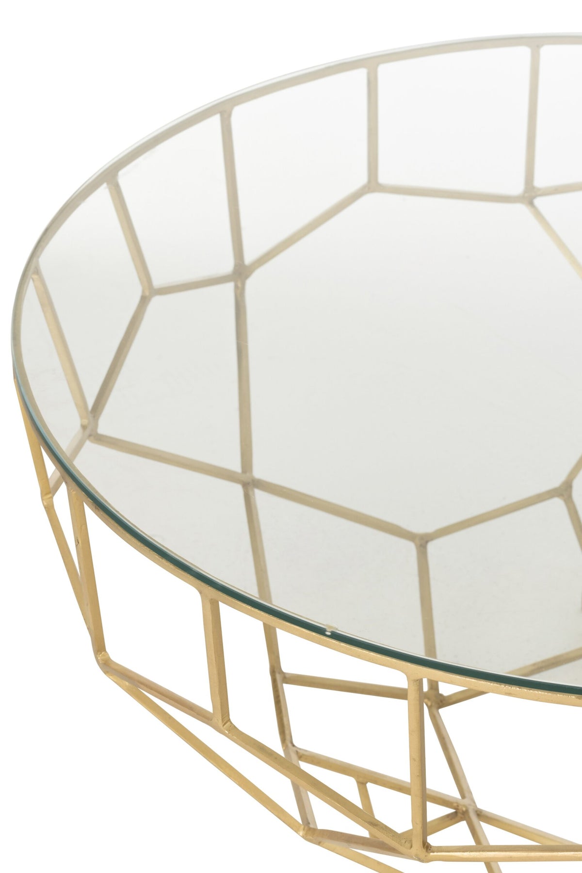 Salontafel Moza Metaal/Glas Goud J-Line