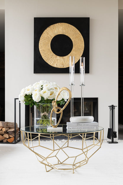 Salontafel Moza Metaal/Glas Goud J-Line