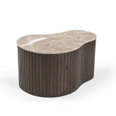 Zijaanzicht van de Salontafel Nomi van Starfurn met een hoogte van 38 cm