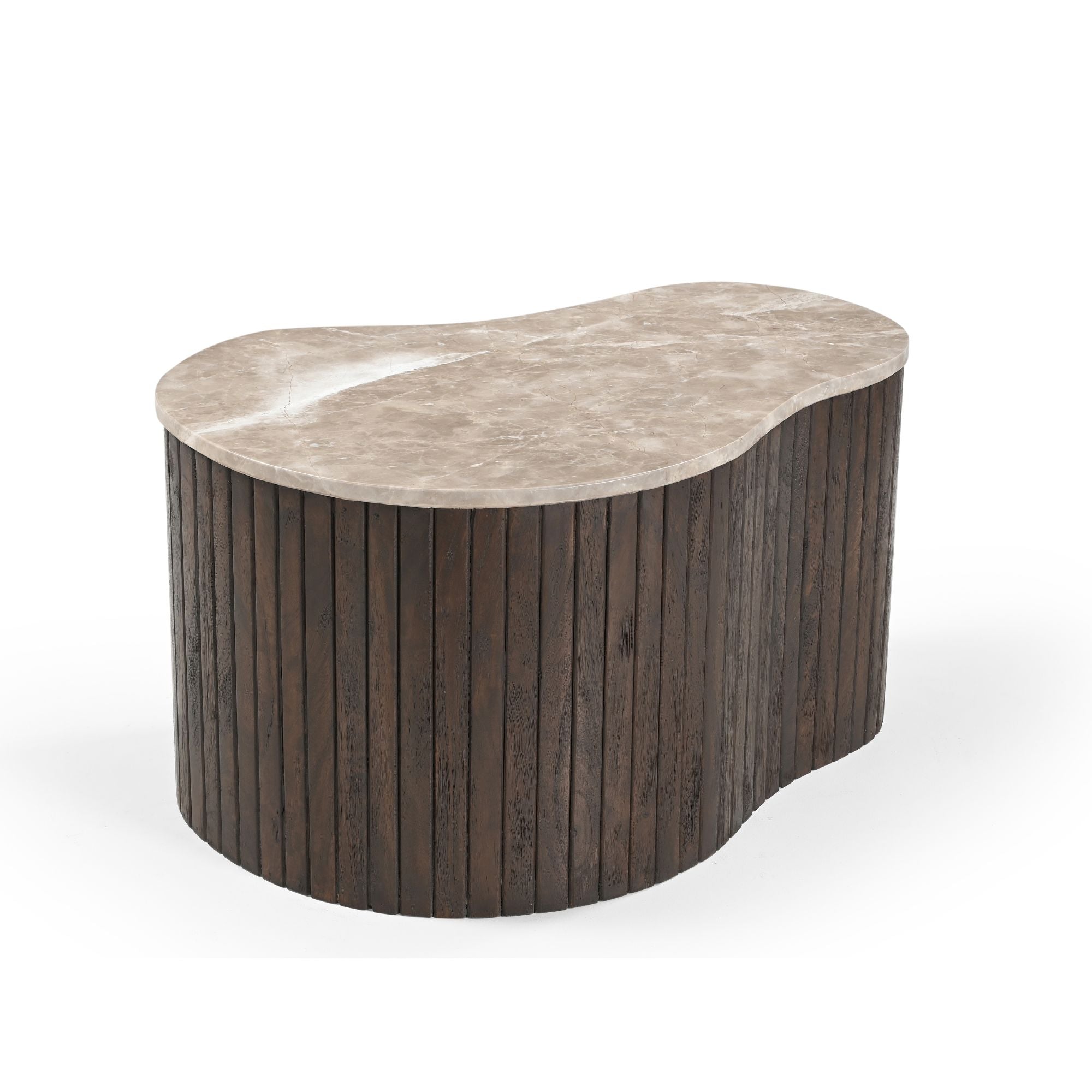 Zijaanzicht van de Salontafel Nomi van Starfurn met een hoogte van 38 cm