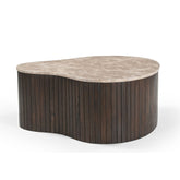 Zijaanzicht van de Salontafel Nomi van Starfurn met een hoogte van 34 cm