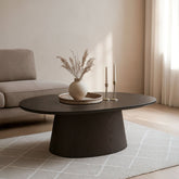 Salontafel Novero espresso 120cm in een woonkamer