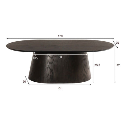 Afmetingen Salontafel Novero 120cm: L120cm x B70cm x H37cm
