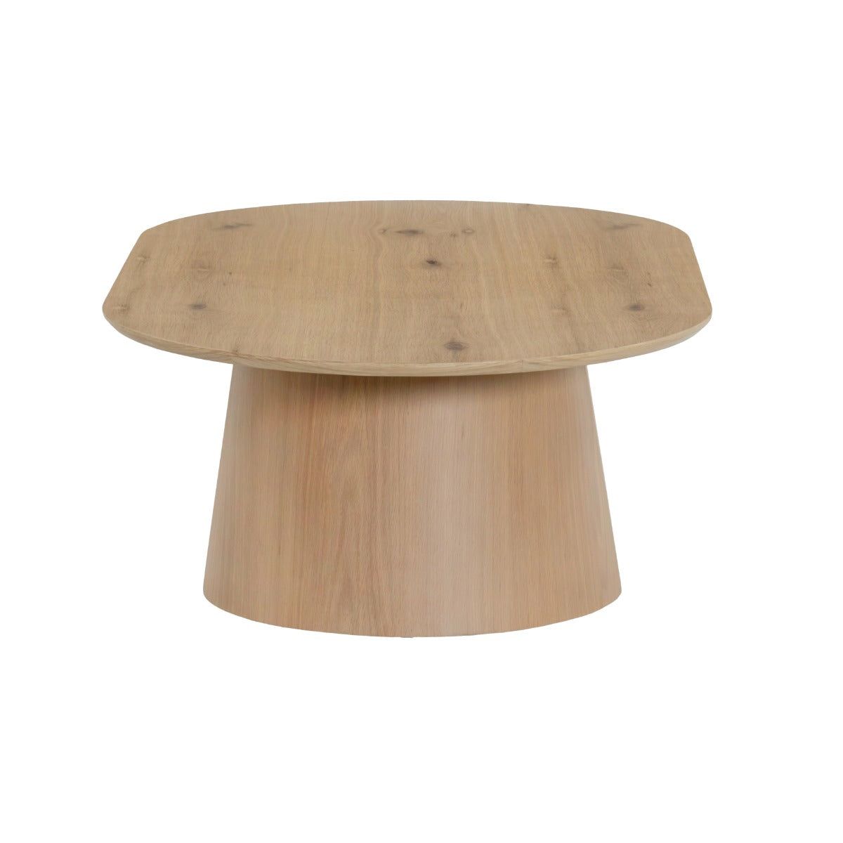 Salontafel Novero naturel 120cm zijaanzicht