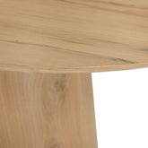 Detail van het eikenhout fineer van de salontafel Novero naturel