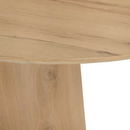 Detail van het eikenhout fineer van de salontafel Novero naturel