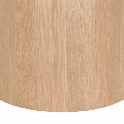 Detail van het eikenhout fineer van de salontafel Novero naturel