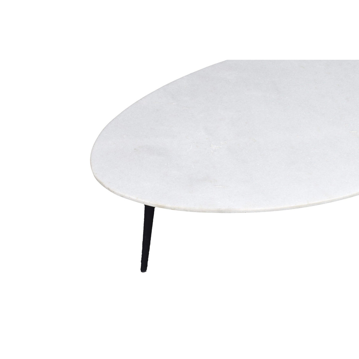 Organisch gevormde salontafel Organic Marble 70cm in Wit