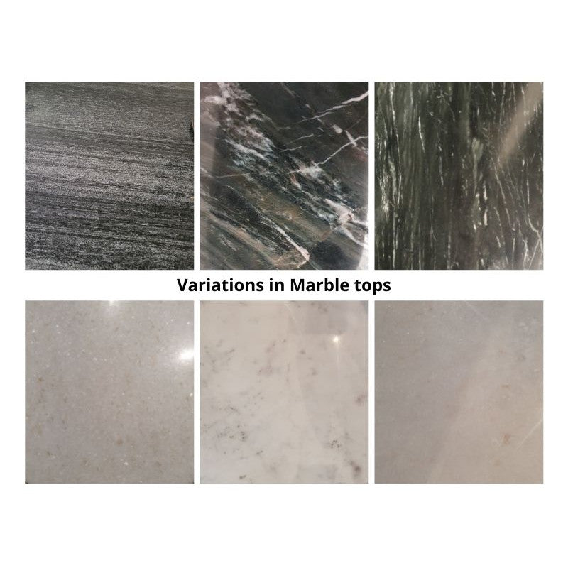 Livingfurn Organic Marble salontafel 70cm, Wit