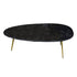 Salontafel Organic Marble Zwart Goud 110cm van Livingfurn