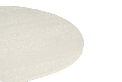 Salontafel Patrice Ø80cm met massief mangohouten blad van 30 mm