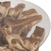 Salontafel Raoul Teak Hout Naturel Small 83x90x45cm - Salontafel - J-Line - livinglovely.nl