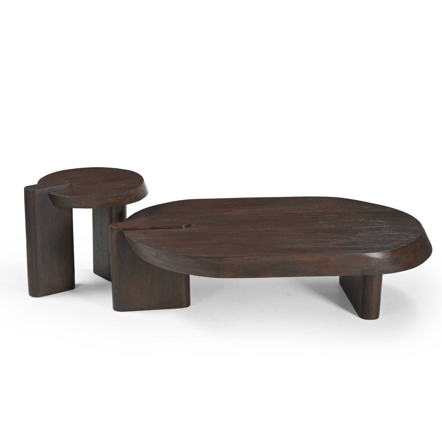 Salontafel Rava van Starfurn vanaf de achterzijde, met zicht op de lage hoogte van 33 cm