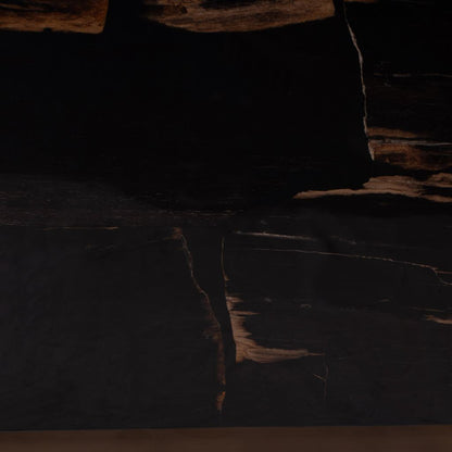 Salontafel Rayn Versteend Hout Zwart M PTMD - Salontafel - PTMD - livinglovely.nl