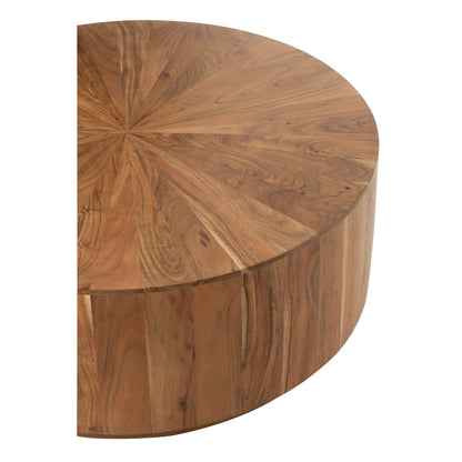 Salontafel Rond Acacia Hout/Mdf Naturel J-Line