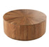 Salontafel Rond Acacia Hout/Mdf Naturel Dia90x35cm J-Line - Salontafel - J-Line - livinglovely.nl
