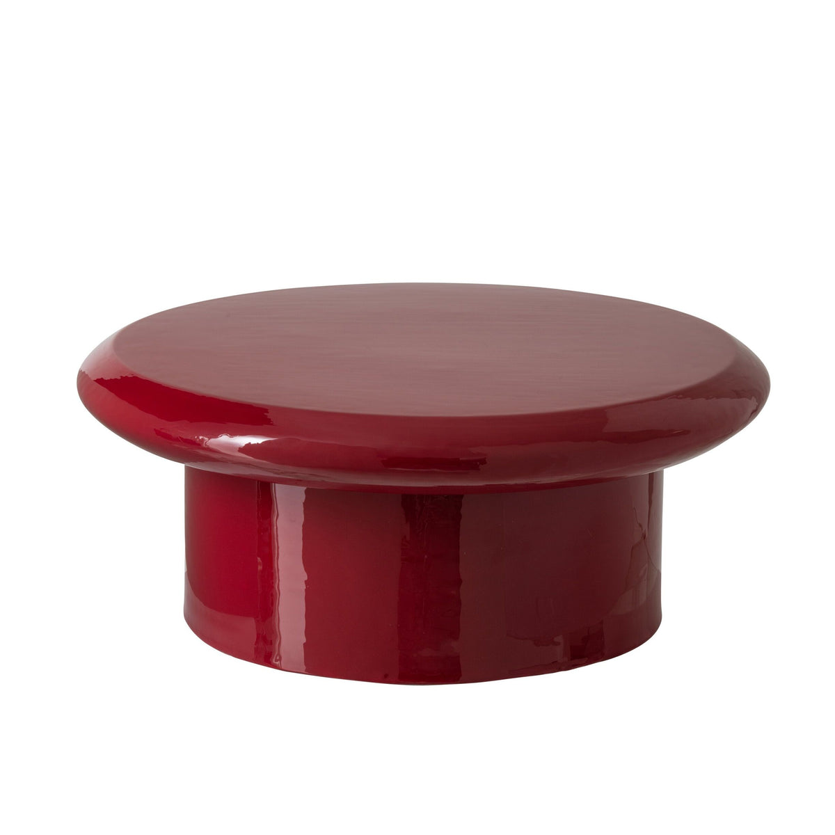 Salontafel Rond Gelakt Metaal Rood Ø76cm J-Line