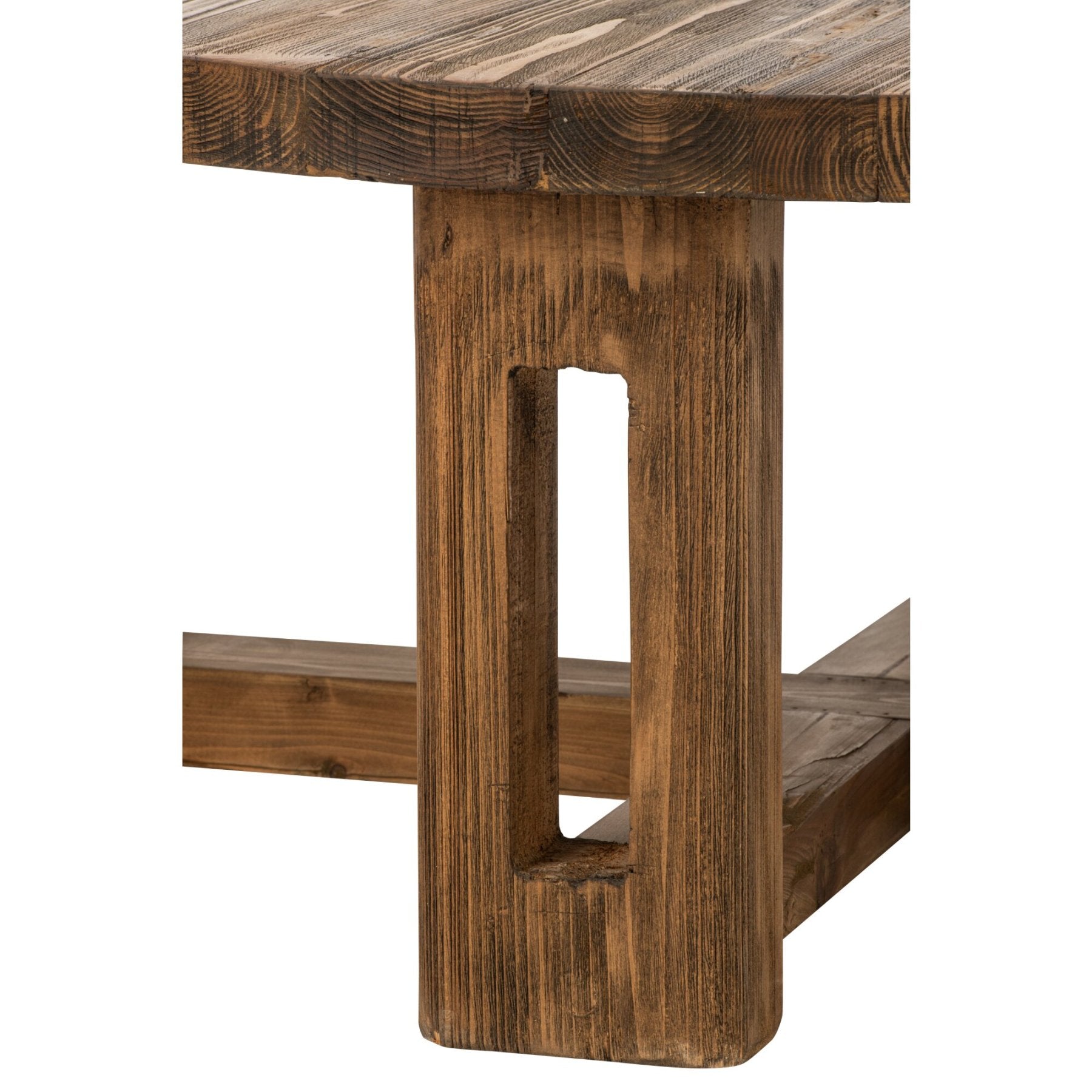 Salontafel Rond Gerecycled Hout Bruin J-Line