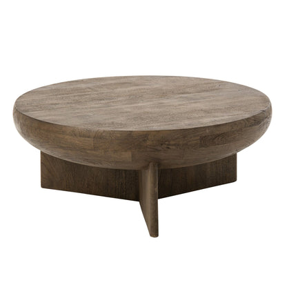 Salontafel Rond Mangohout Donkerbruin Ø90cm J-Line